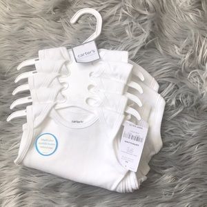 Carter’s baby white armless onesies